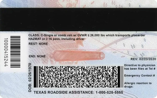 Texas Fake Driving License PSD Template - Editable and High-Quality - Image 2