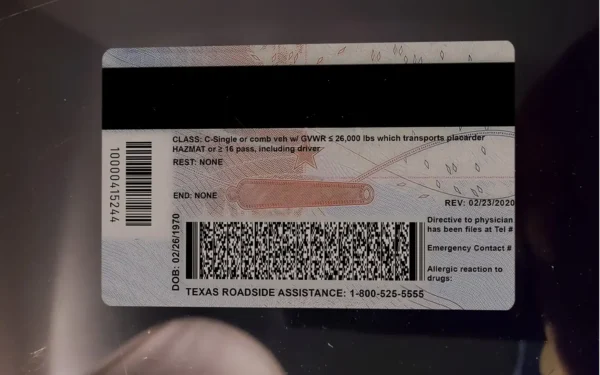 Texas Fake Driving License PSD Template - Editable and High-Quality - Image 3